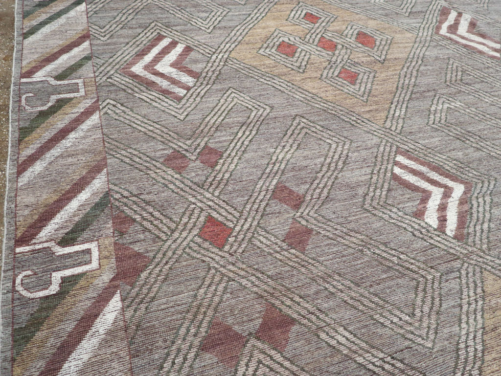 Modern East Turkestan Khotan Square Room Size Carpet, No.32390 - Gss