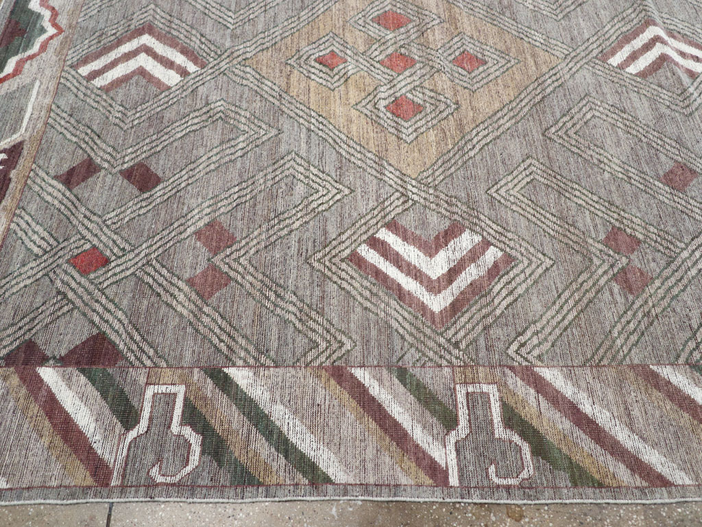 Modern East Turkestan Khotan Square Room Size Carpet, No.32390 - Gss