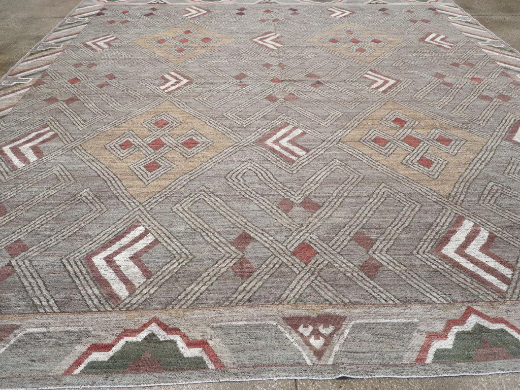 Modern East Turkestan Khotan Square Room Size Carpet, No.32390 - Gss