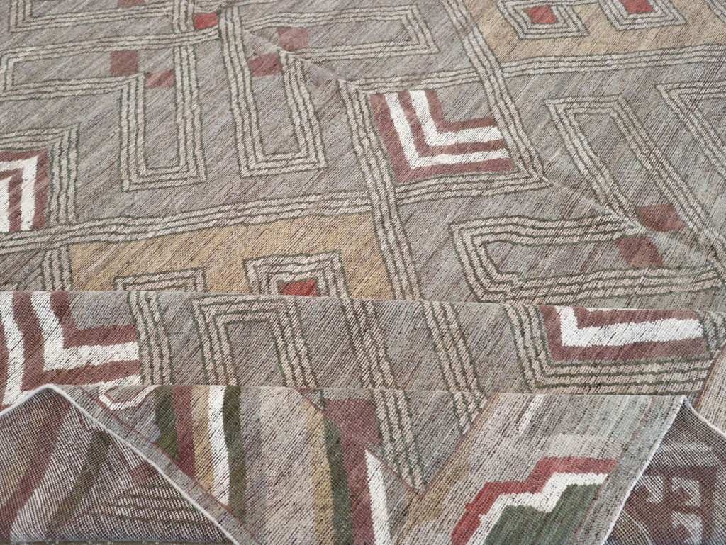 Modern East Turkestan Khotan Square Room Size Carpet, No.32390 - Gss