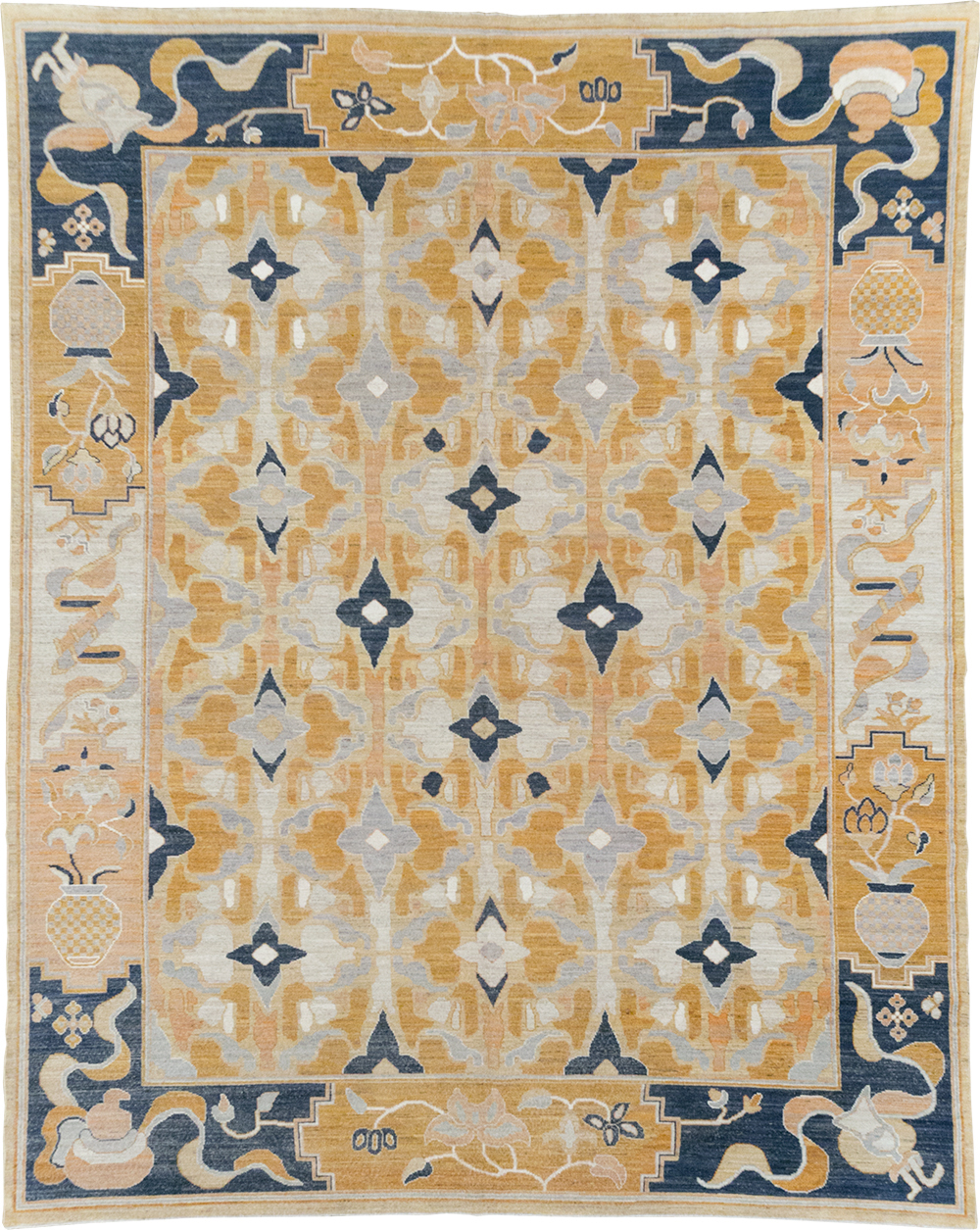 Modern East Turkestan Khotan Room Size Carpet, No.32391 - Gss