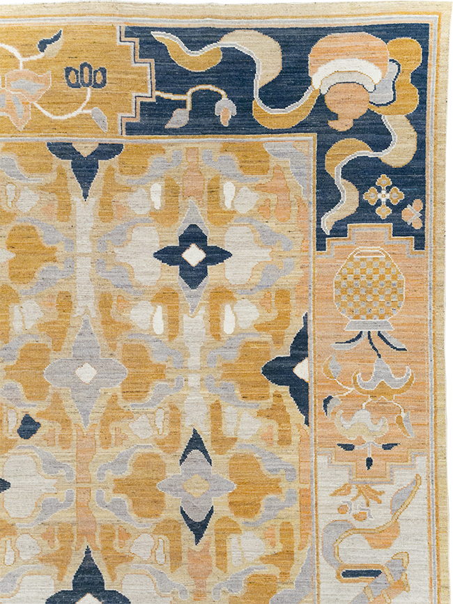 Modern East Turkestan Khotan Room Size Carpet, No.32391 - Gss
