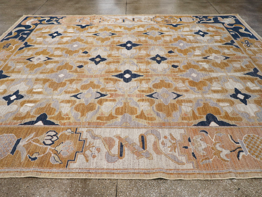 Modern East Turkestan Khotan Room Size Carpet, No.32391 - Gss
