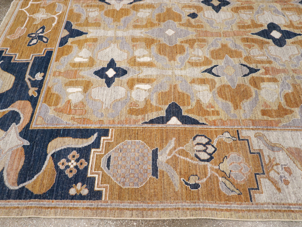 Modern East Turkestan Khotan Room Size Carpet, No.32391 - Gss