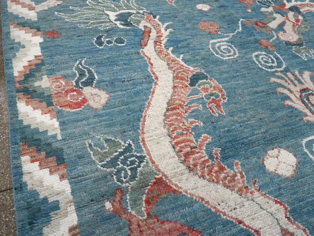 Modern East Turkestan Dragon Khotan Pictorial Room Size Carpet, No.32397 - Gss
