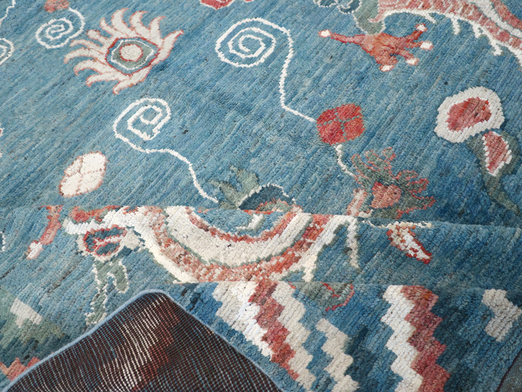 Modern East Turkestan Dragon Khotan Pictorial Room Size Carpet, No.32397 - Gss