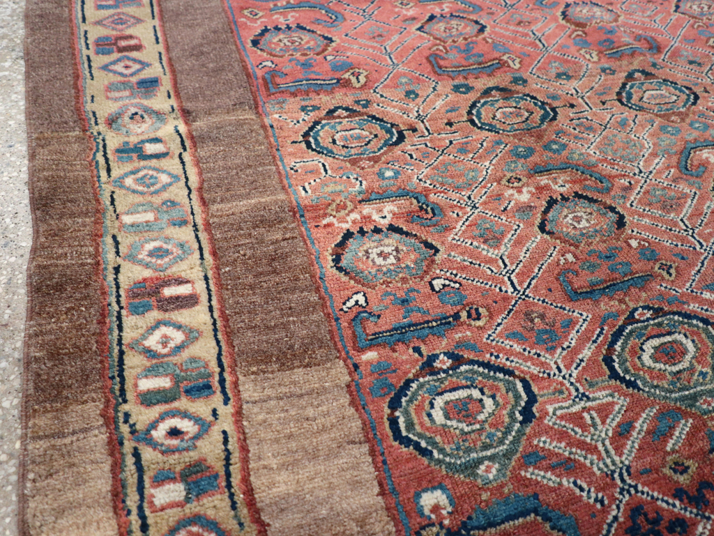 Antique Persian Serab Square Accent Rug, No.32399 - Gss