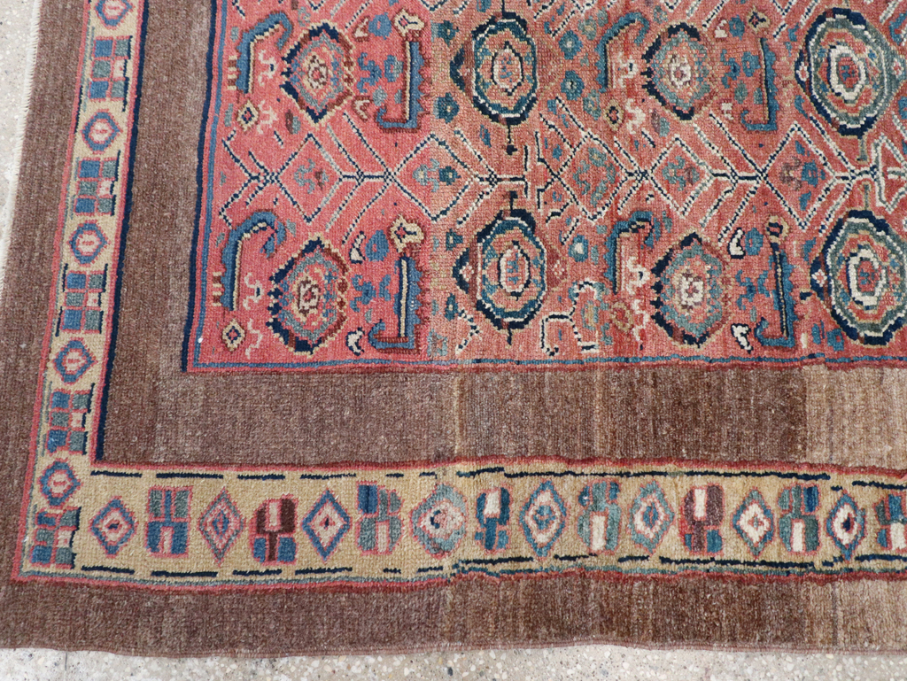 Antique Persian Serab Square Accent Rug, No.32399 - Gss