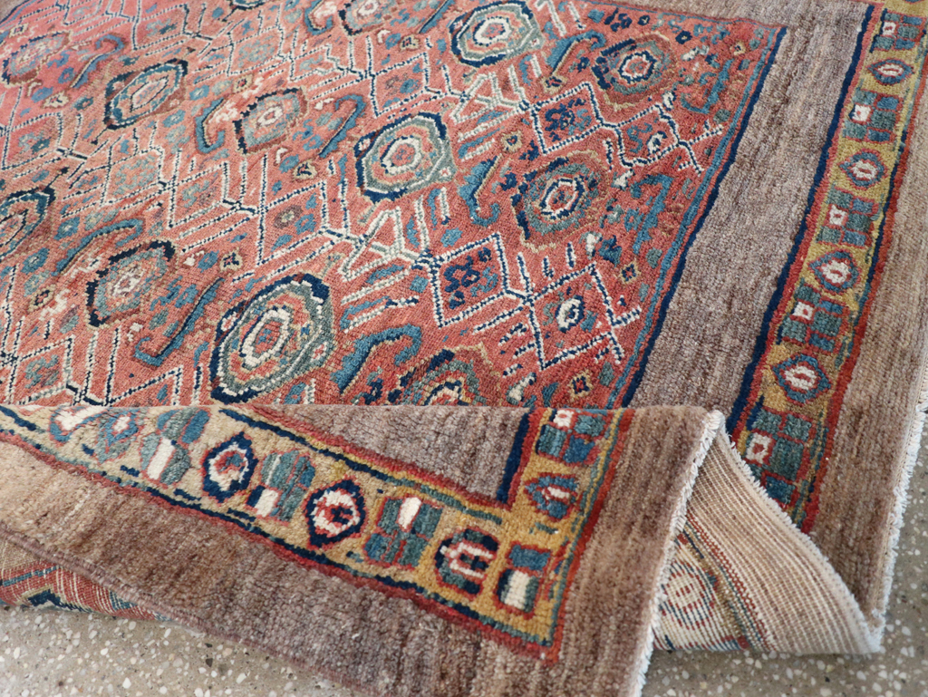 Antique Persian Serab Square Accent Rug, No.32399 - Gss