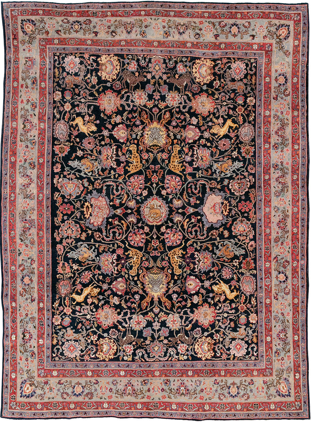 Vintage Turkish Pictorial Room Size Carpet, No.32401 - Gss