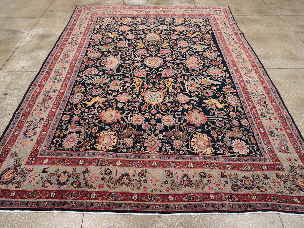 Vintage Turkish Pictorial Room Size Carpet, No.32401 - Gss