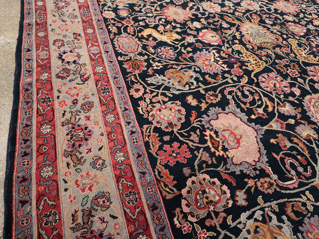 Vintage Turkish Pictorial Room Size Carpet, No.32401 - Gss