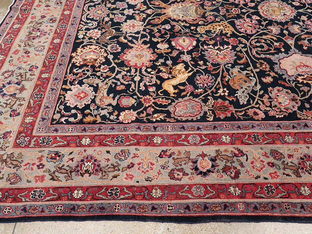 Vintage Turkish Pictorial Room Size Carpet, No.32401 - Gss