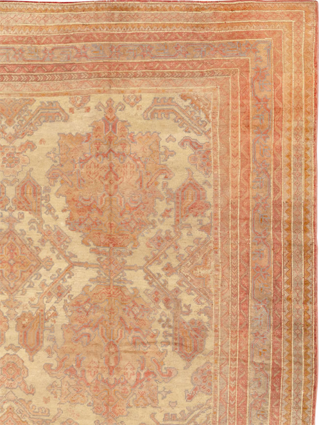 Antique Turkish Oushak Large Carpet, No.32403 - Gss