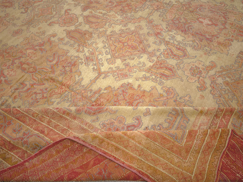 Antique Turkish Oushak Large Carpet, No.32403 - Gss