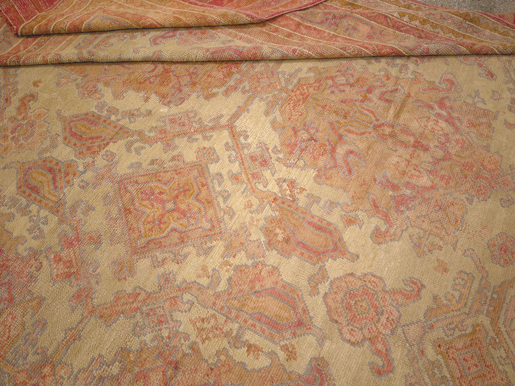 Antique Turkish Oushak Large Carpet, No.32403 - Gss