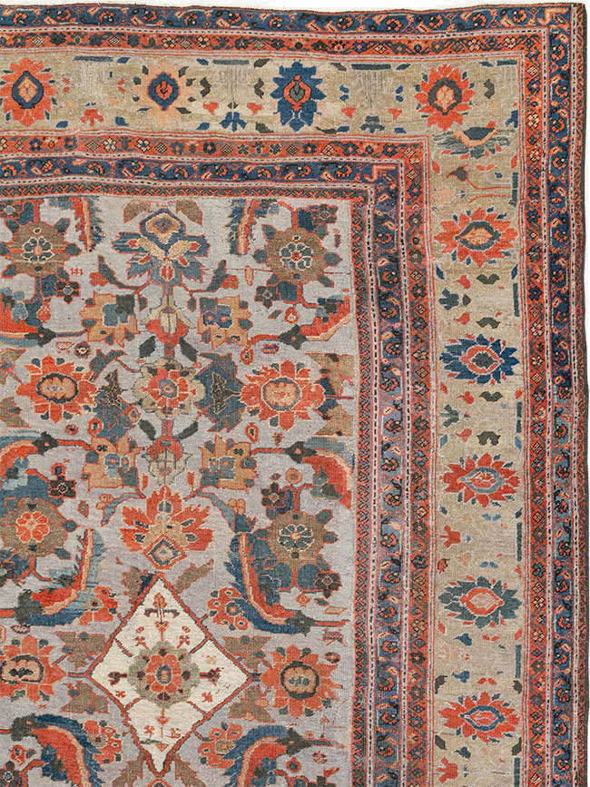 Antique Persian Mahal Large Room Size Carpet, No.32406 - Gss
