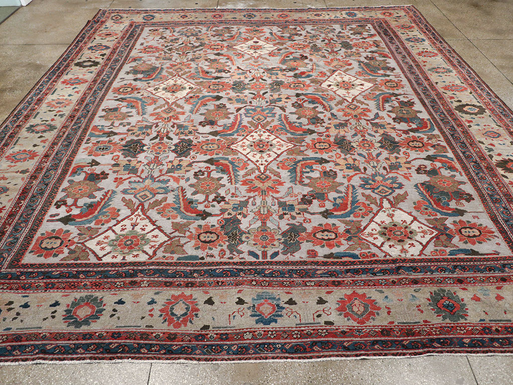 Antique Persian Mahal Large Room Size Carpet, No.32406 - Gss