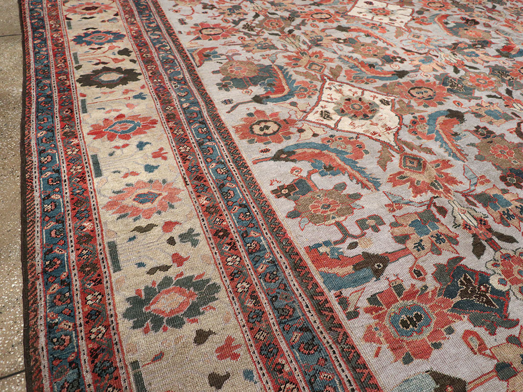 Antique Persian Mahal Large Room Size Carpet, No.32406 - Gss
