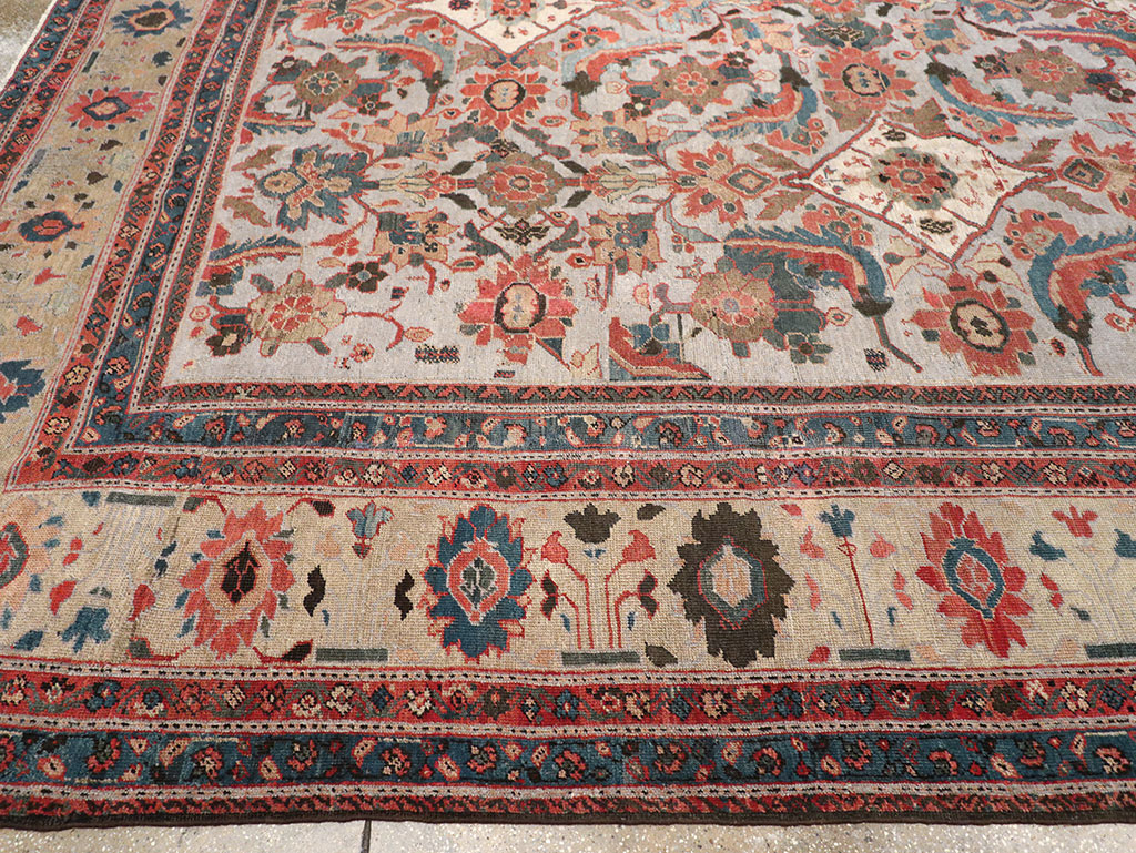 Antique Persian Mahal Large Room Size Carpet, No.32406 - Gss