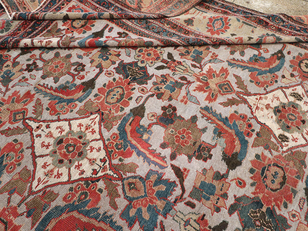 Antique Persian Mahal Large Room Size Carpet, No.32406 - Gss