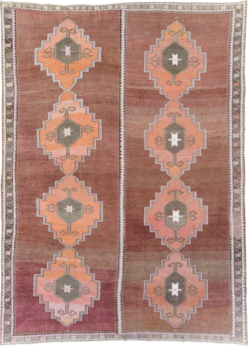 Vintage Turkish Anatolian Room Size Carpet, No.32409 - Gss