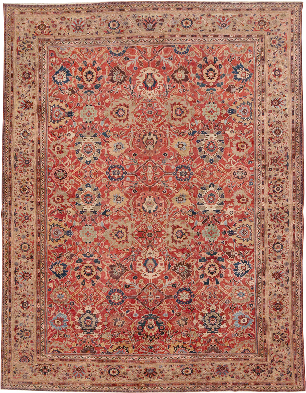 Antique Persian Mahal Large Room Size Carpet, No.32415 - Gss