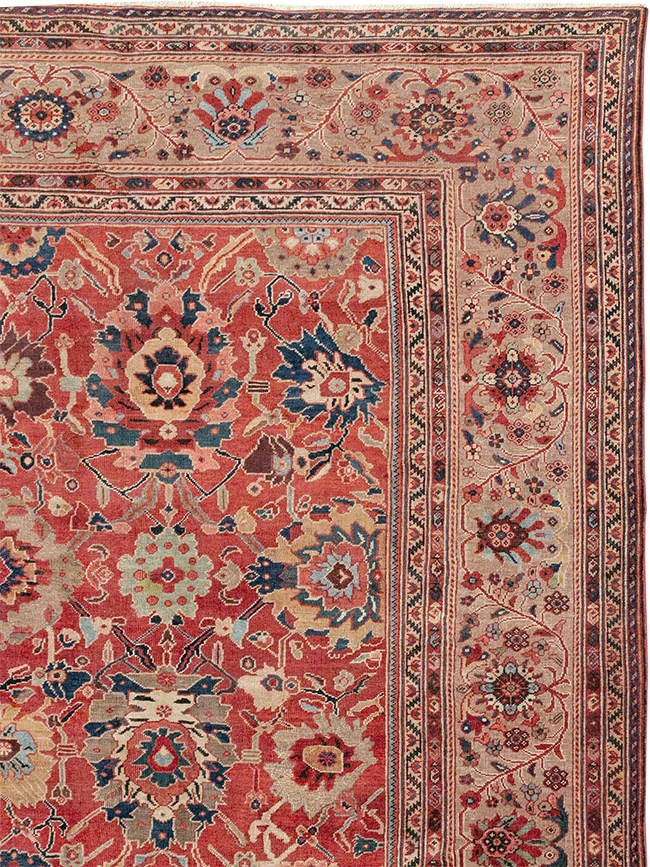 Antique Persian Mahal Large Room Size Carpet, No.32415 - Gss
