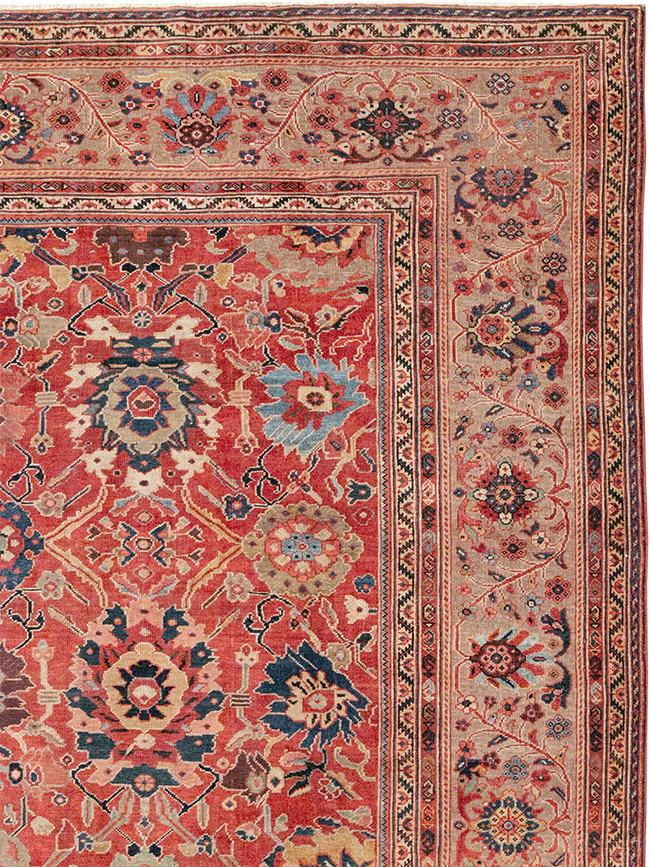 Antique Persian Mahal Large Room Size Carpet, No.32415 - Gss