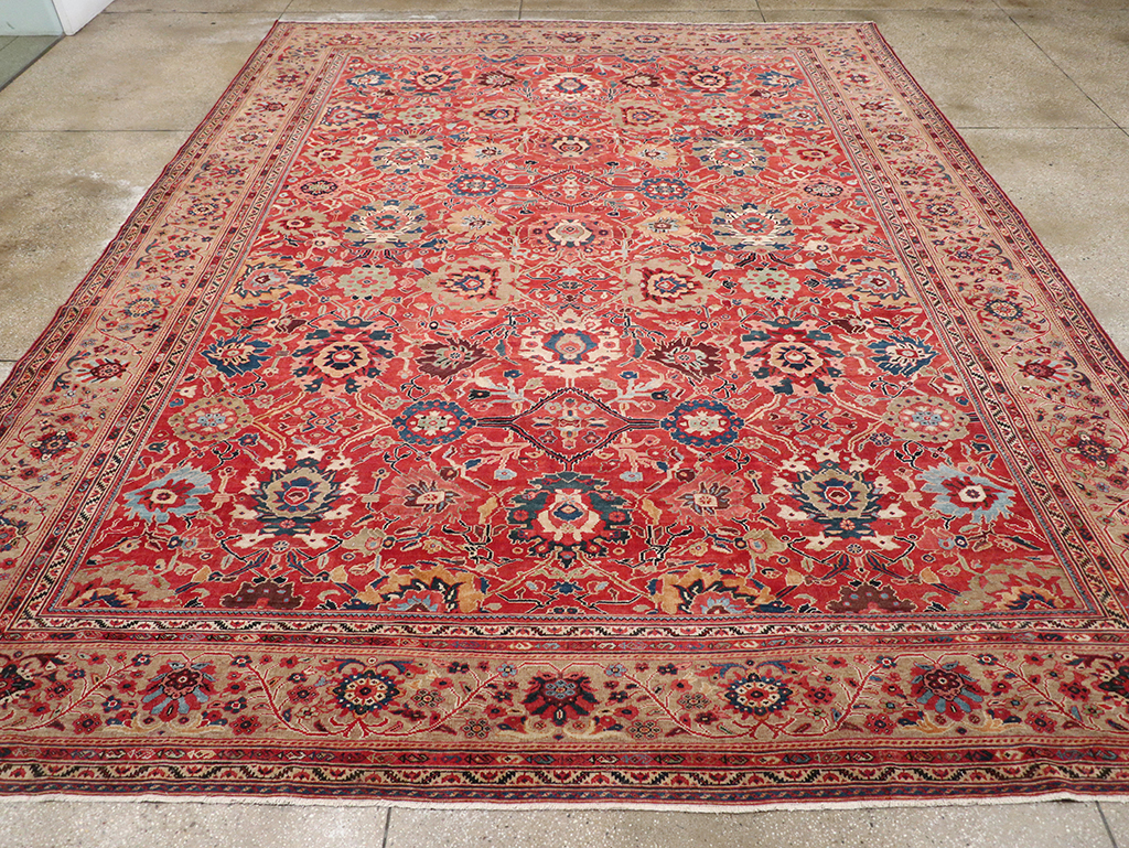 Antique Persian Mahal Large Room Size Carpet, No.32415 - Gss