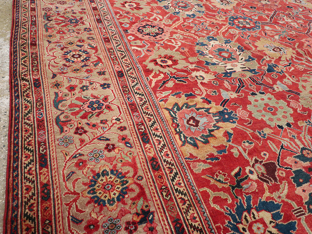 Antique Persian Mahal Large Room Size Carpet, No.32415 - Gss
