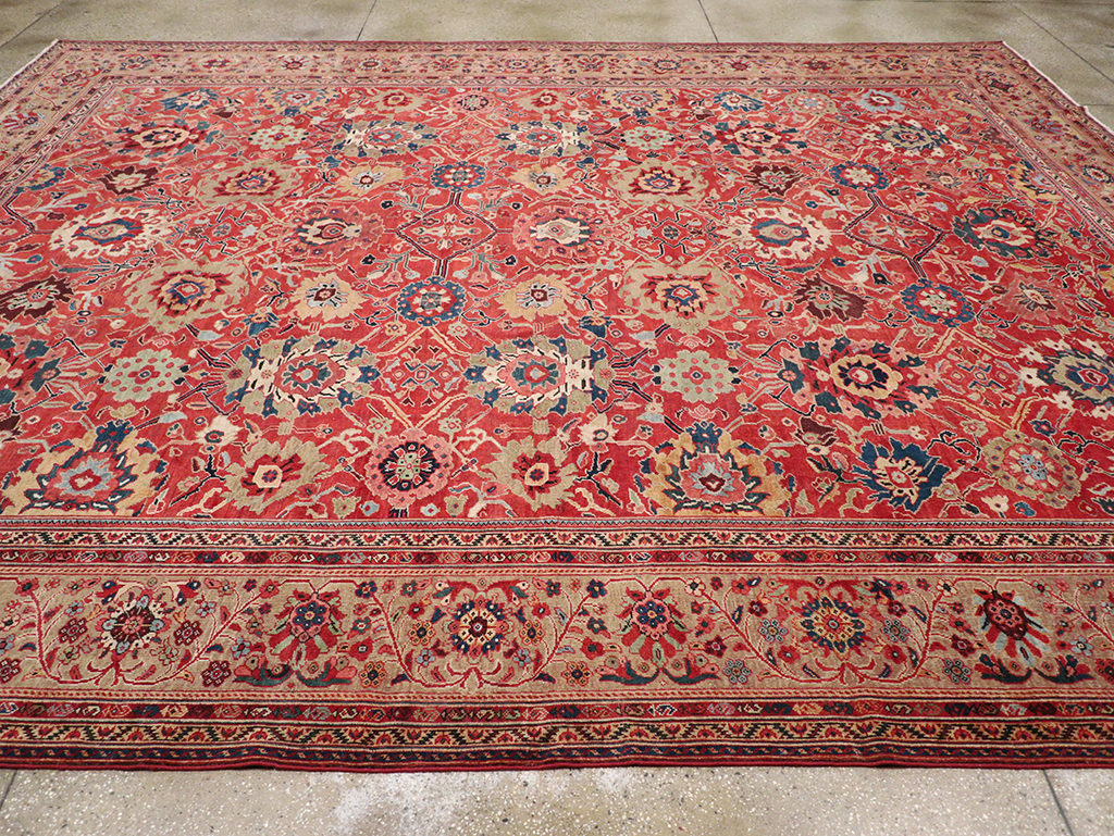 Antique Persian Mahal Large Room Size Carpet, No.32415 - Gss