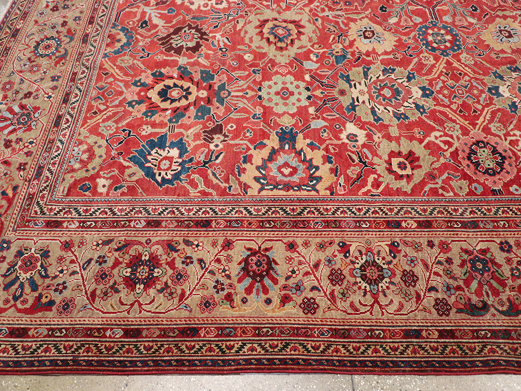 Antique Persian Mahal Large Room Size Carpet, No.32415 - Gss