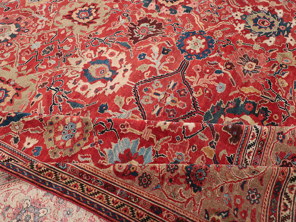Antique Persian Mahal Large Room Size Carpet, No.32415 - Gss