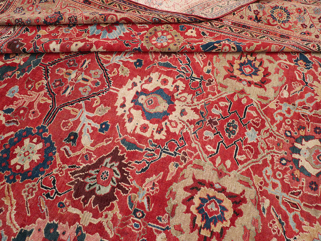 Antique Persian Mahal Large Room Size Carpet, No.32415 - Gss