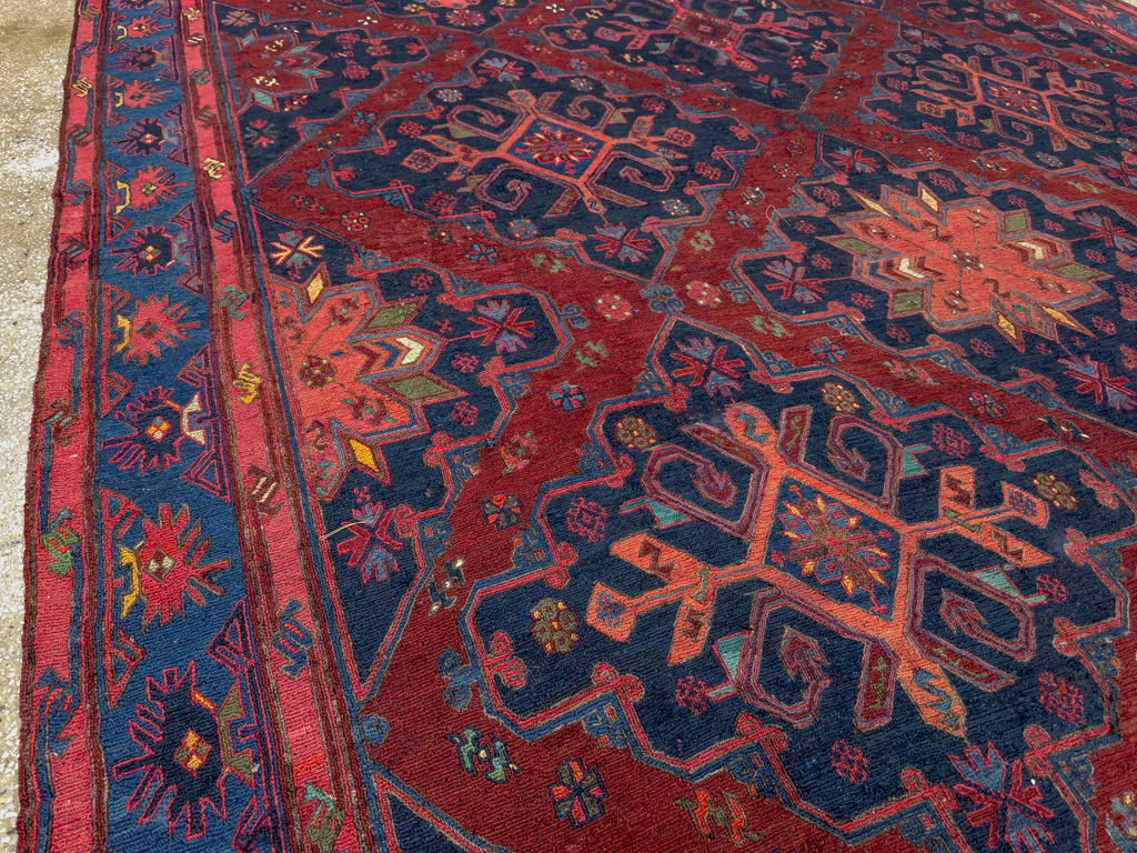 Vintage Central Asian Flatweave Soumak Gallery Carpet, No.32416 - Gss
