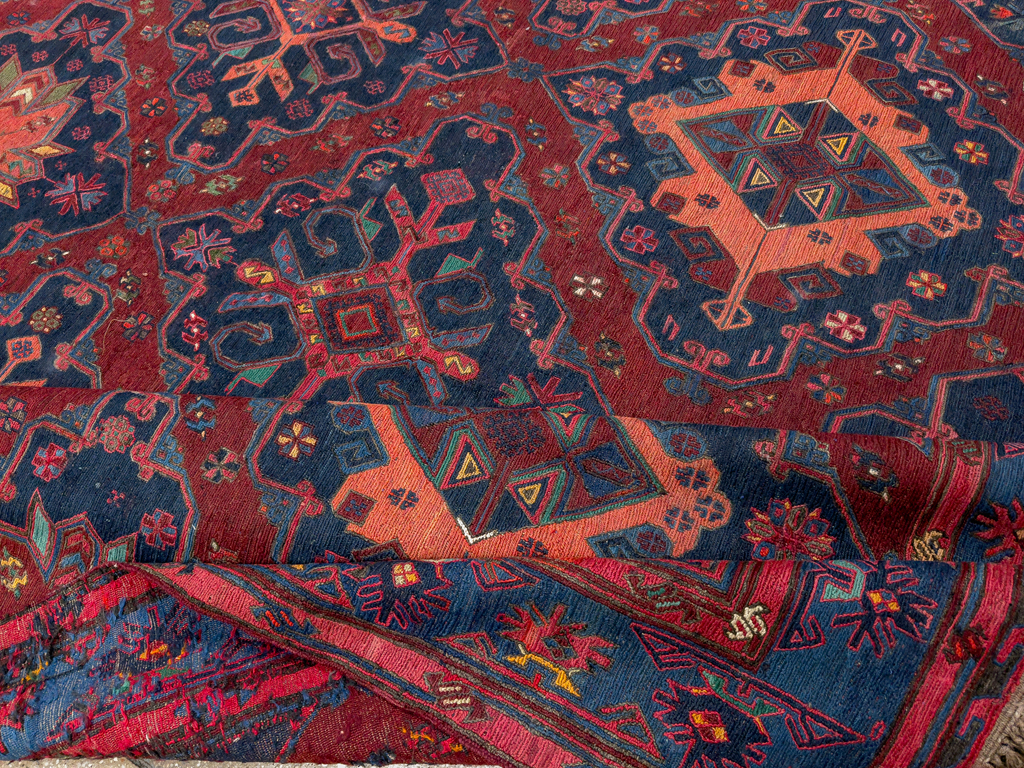 Vintage Central Asian Flatweave Soumak Gallery Carpet, No.32416 - Gss