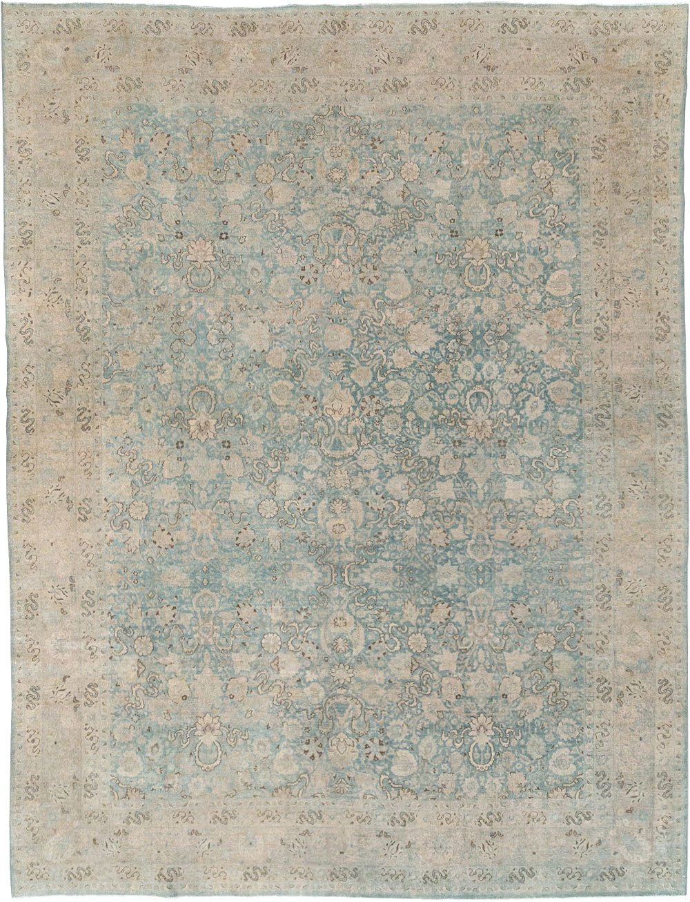 Antique Persian Tabriz Room Size Carpet, No.32422 - Gss