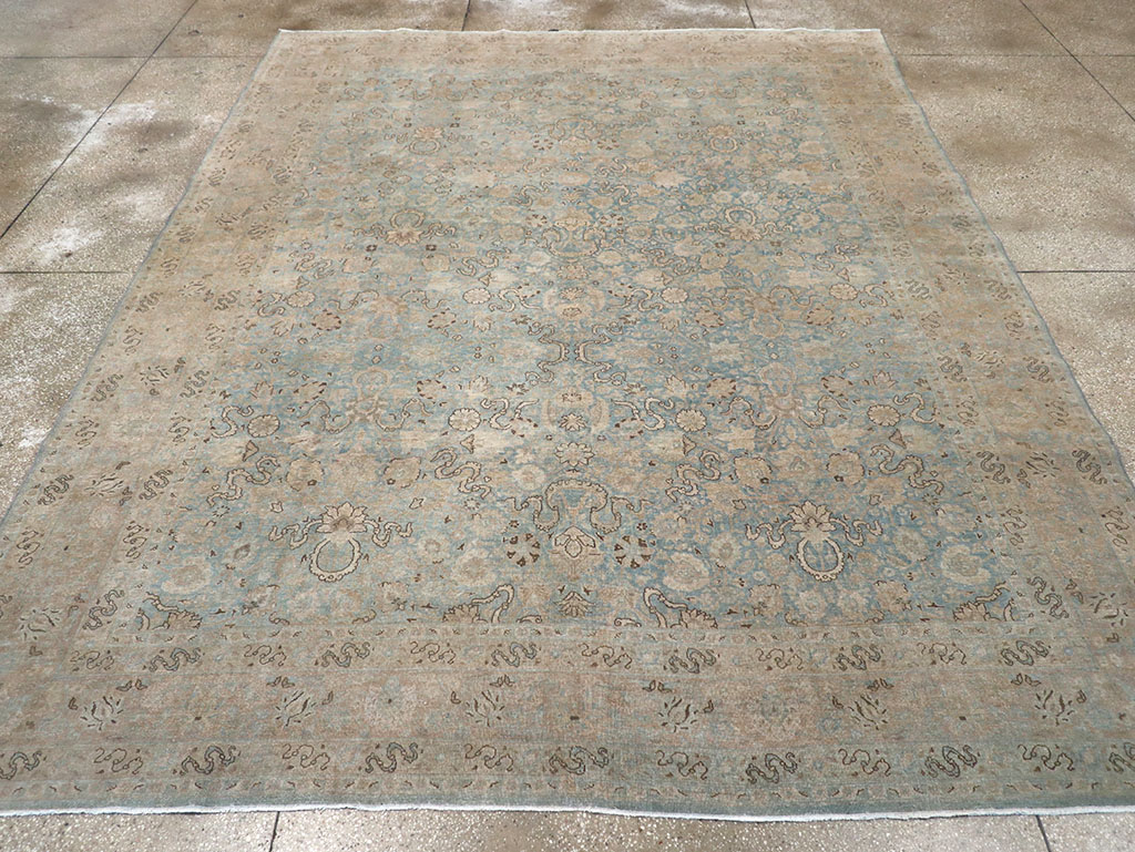 Antique Persian Tabriz Room Size Carpet, No.32422 - Gss