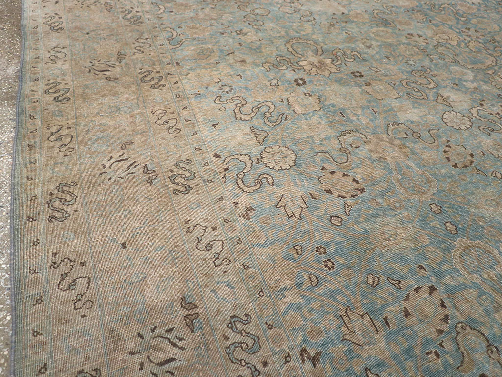 Antique Persian Tabriz Room Size Carpet, No.32422 - Gss