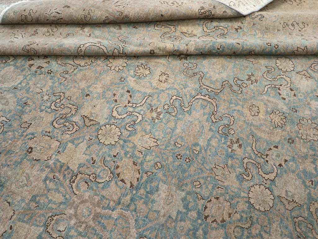 Antique Persian Tabriz Room Size Carpet, No.32422 - Gss