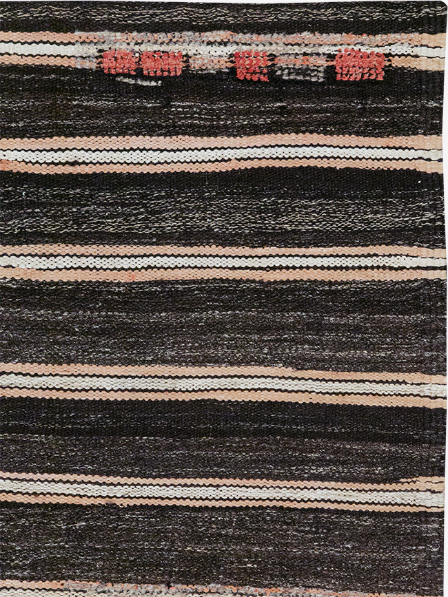Vintage Persian Flatweave Kilim Pictorial Throw Rug, No.32428 - Gss