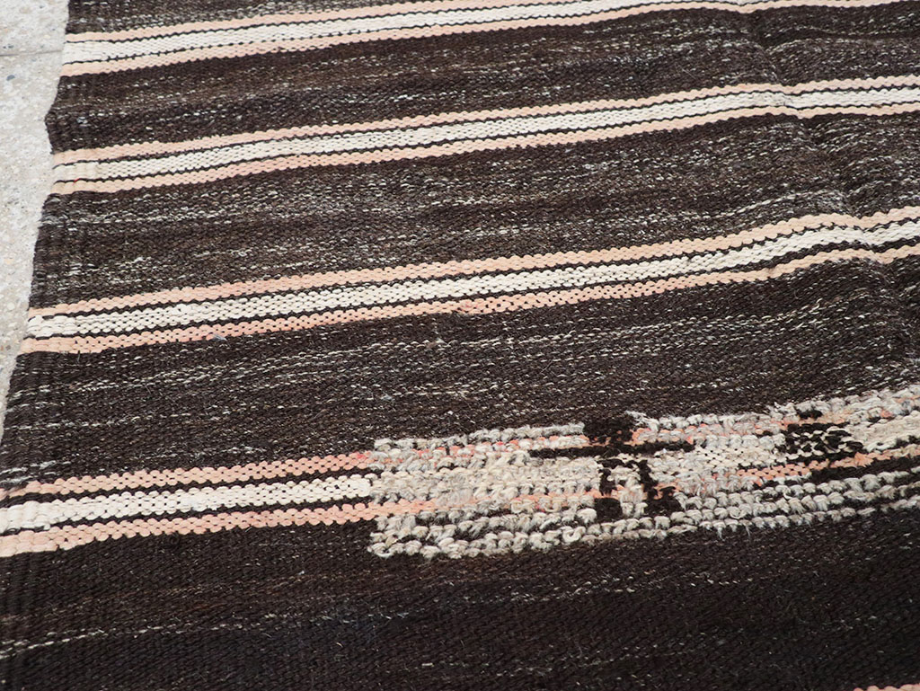 Vintage Persian Flatweave Kilim Pictorial Throw Rug, No.32428 - Gss