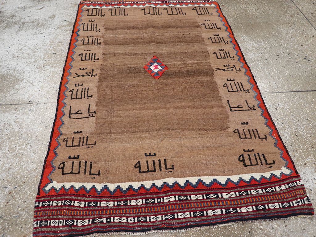 Vintage Persian Flatweave Kilim Throw Rug, No.32429 - Gss