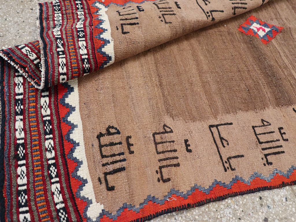 Vintage Persian Flatweave Kilim Throw Rug, No.32429 - Gss