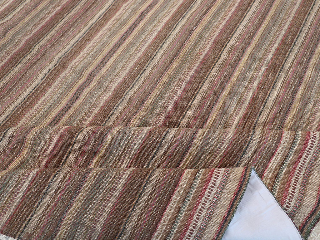 Vintage Persian Flatweave Kilim Room Size Carpet, No.32430 - Gss