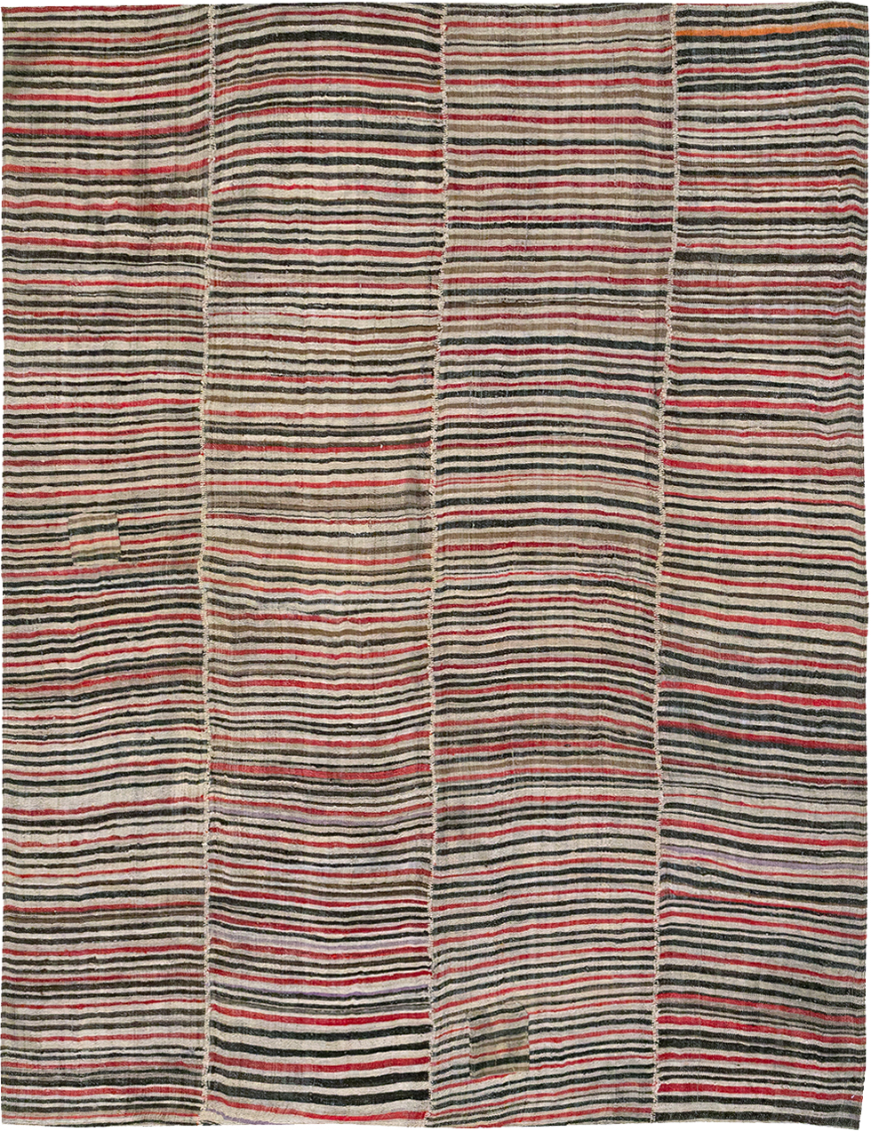 Vintage Persian Flatweave Kilim Accent Rug, No.32432 - Gss