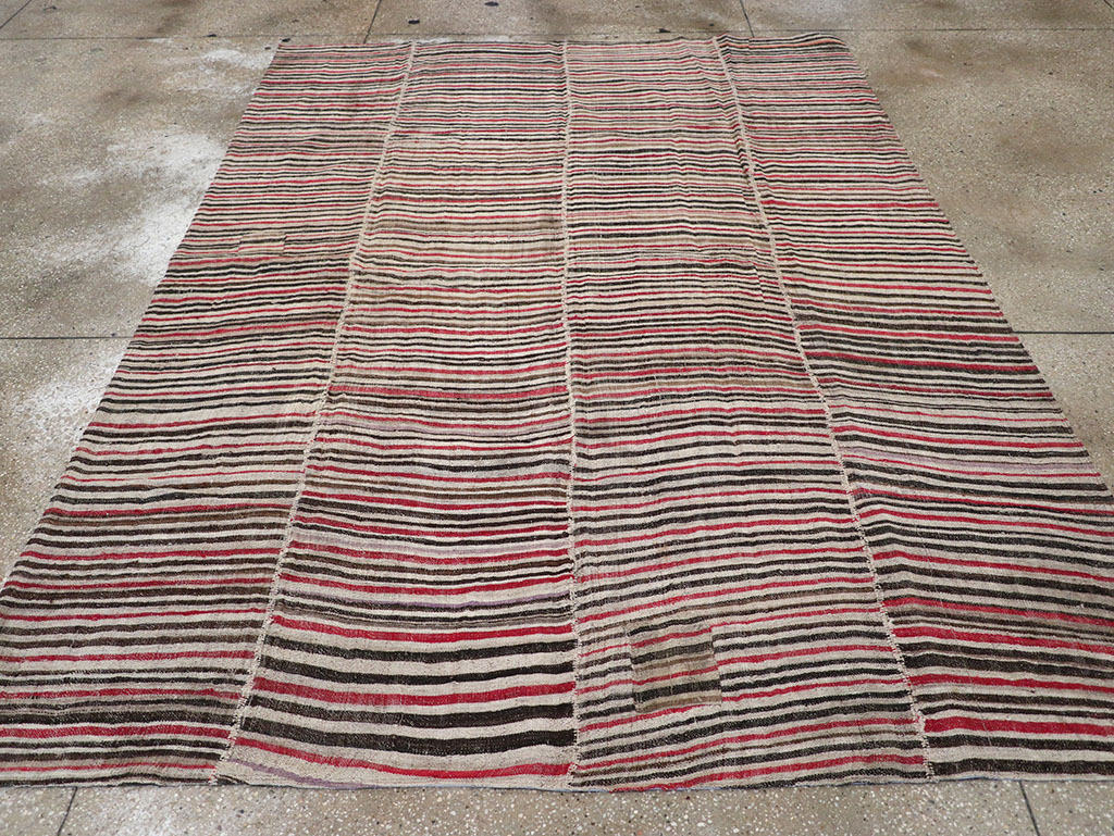 Vintage Persian Flatweave Kilim Accent Rug, No.32432 - Gss