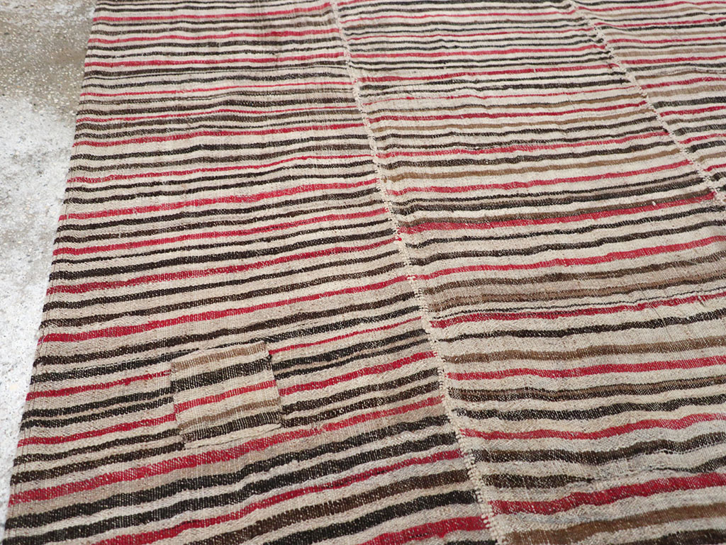 Vintage Persian Flatweave Kilim Accent Rug, No.32432 - Gss