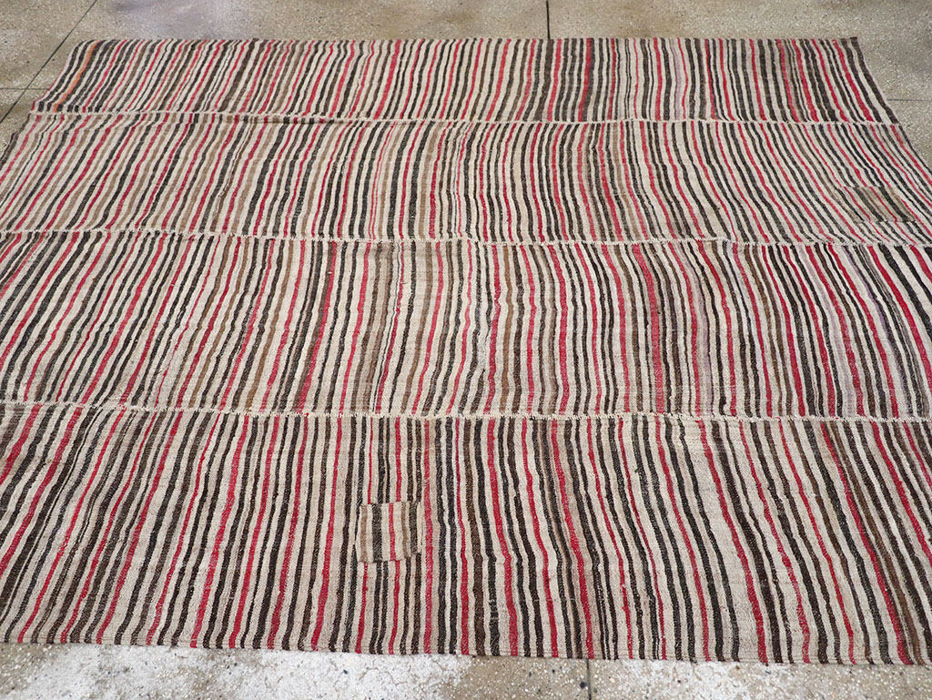 Vintage Persian Flatweave Kilim Accent Rug, No.32432 - Gss